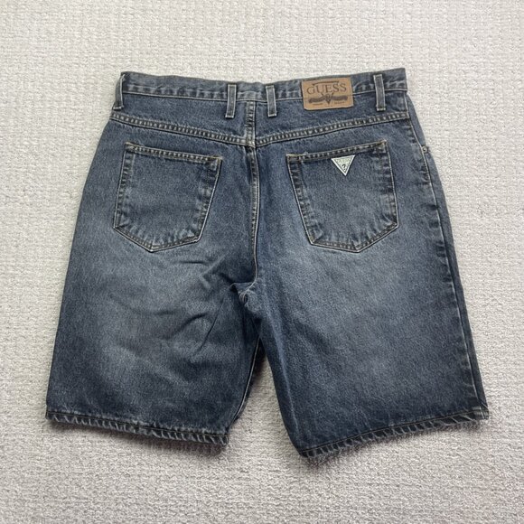 Vintage Guess Jeans USA Shorts Sz 36 Baggy Wide Leg Canada Made Skater Retro - Picture 8 of 12